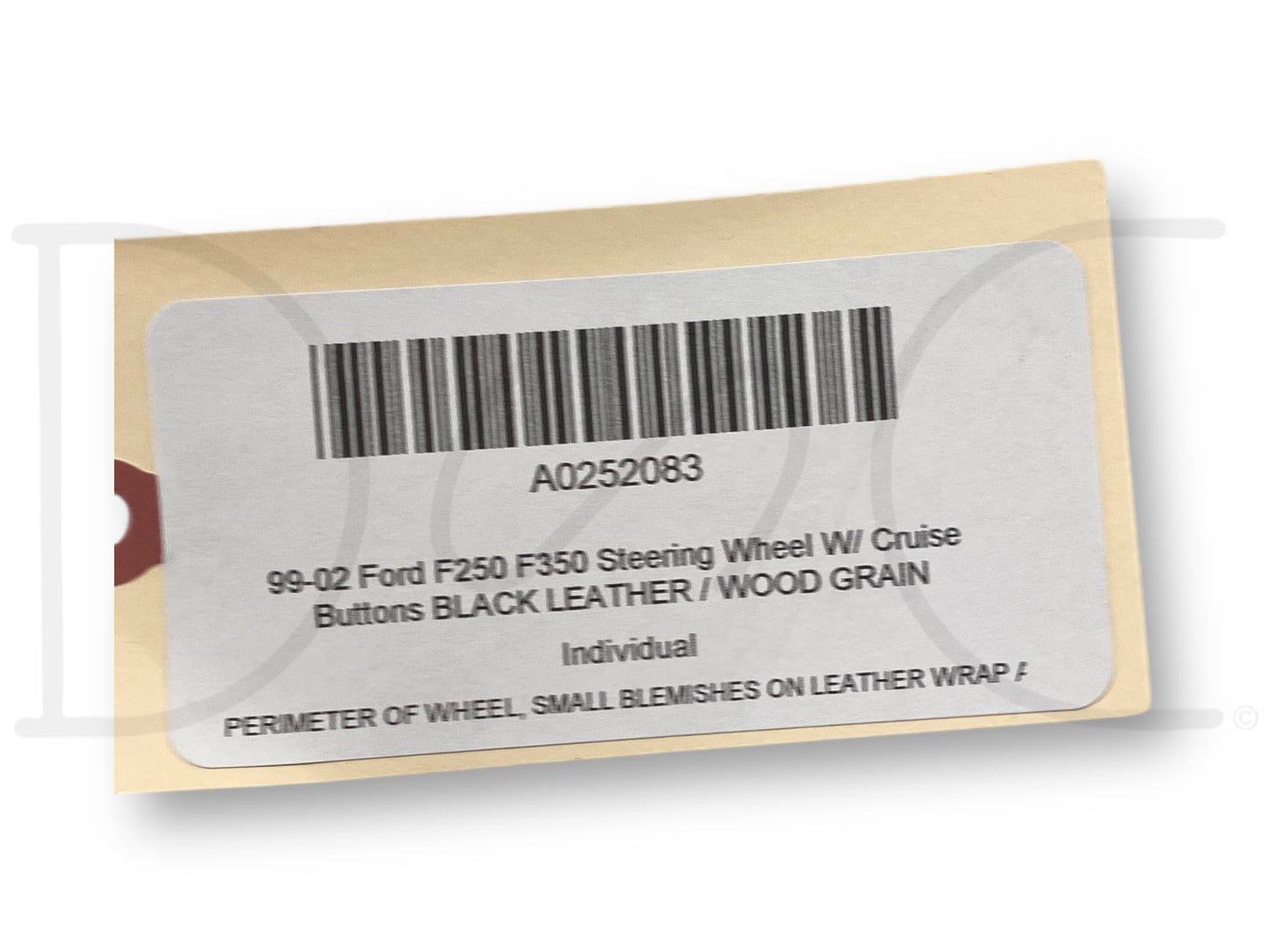 99-02 Ford F250 F350 Steering Wheel W/ Cruise Buttons Black Leather / Wood Grain