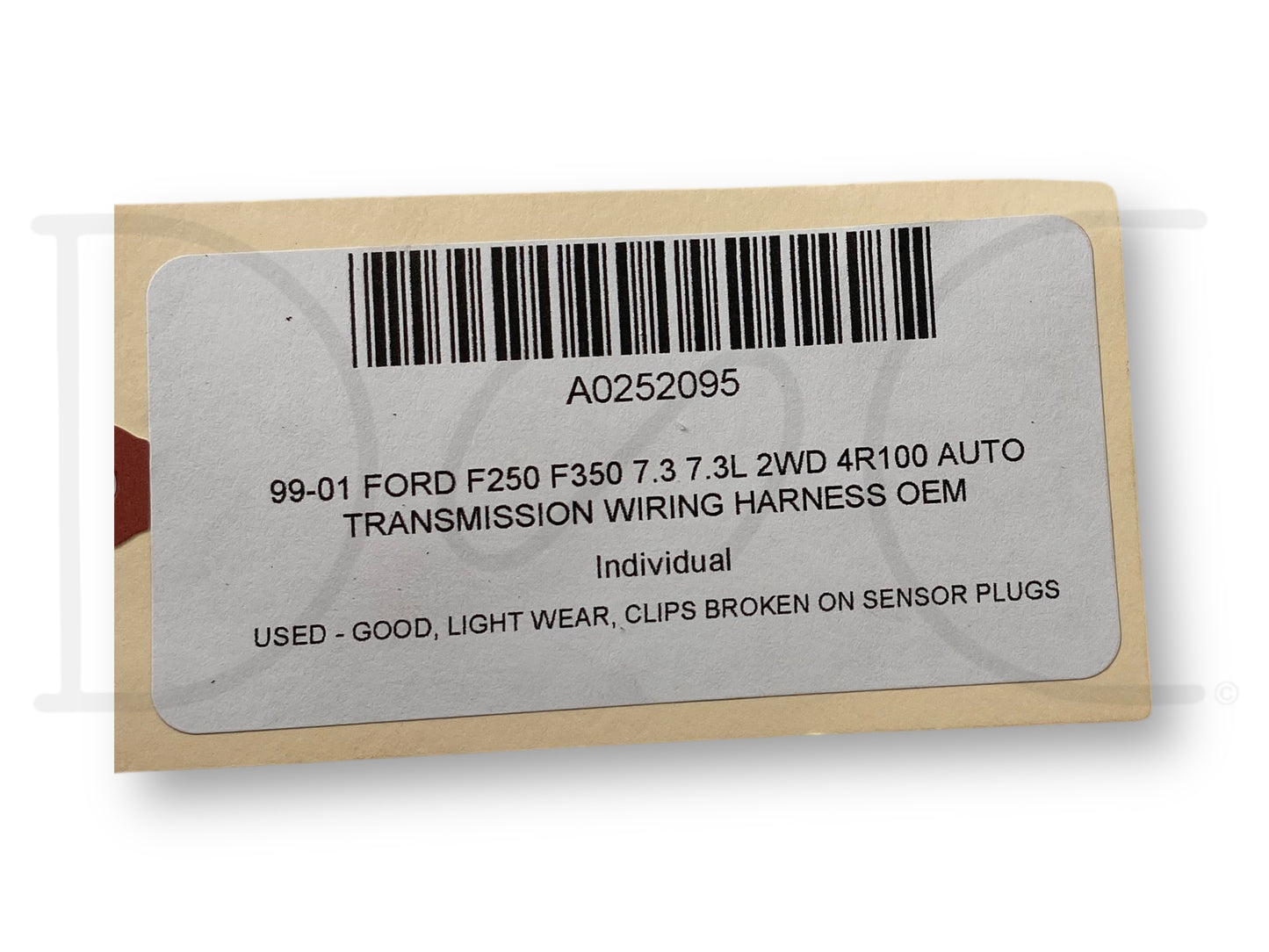 99-01 Ford F250 F350 7.3 7.3L 2WD 4R100 Auto Transmission Wiring Harness OEM