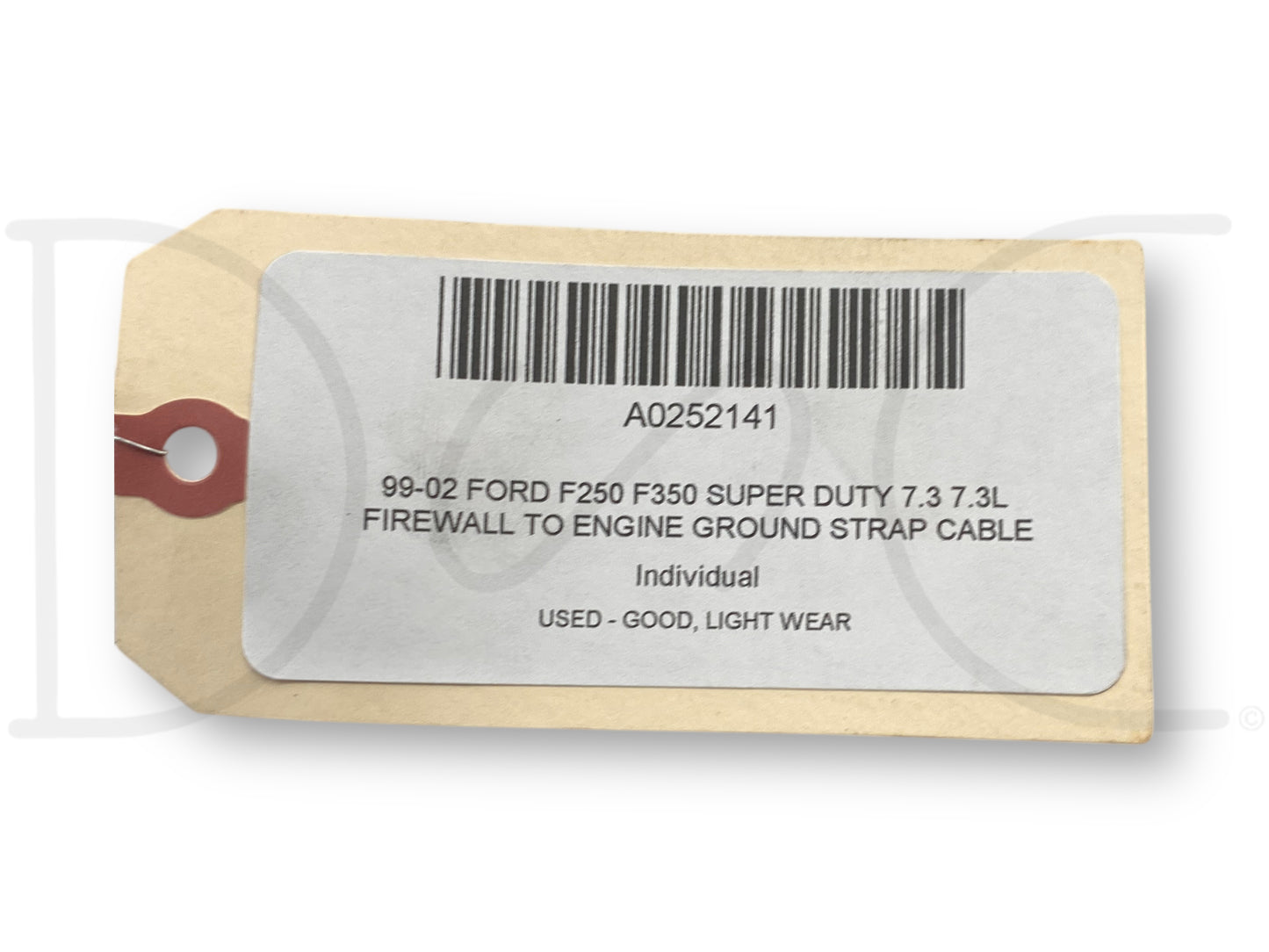 99-02 Ford F250 F350 Super Duty 7.3 7.3L Firewall To Engine Ground Strap Cable
