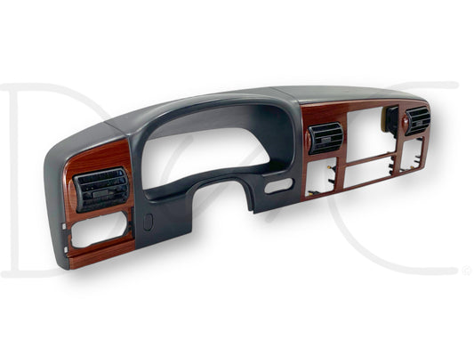 05-07 Ford F250 F350 Lariat Dash Bezel Radio Cluster Trim Panel Black / Wood