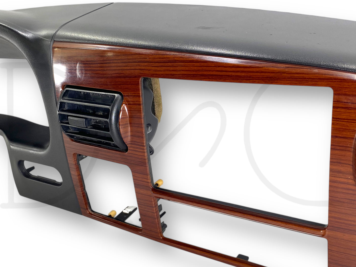 05-07 Ford F250 F350 Lariat Dash Bezel Radio Cluster Trim Panel Black / Wood