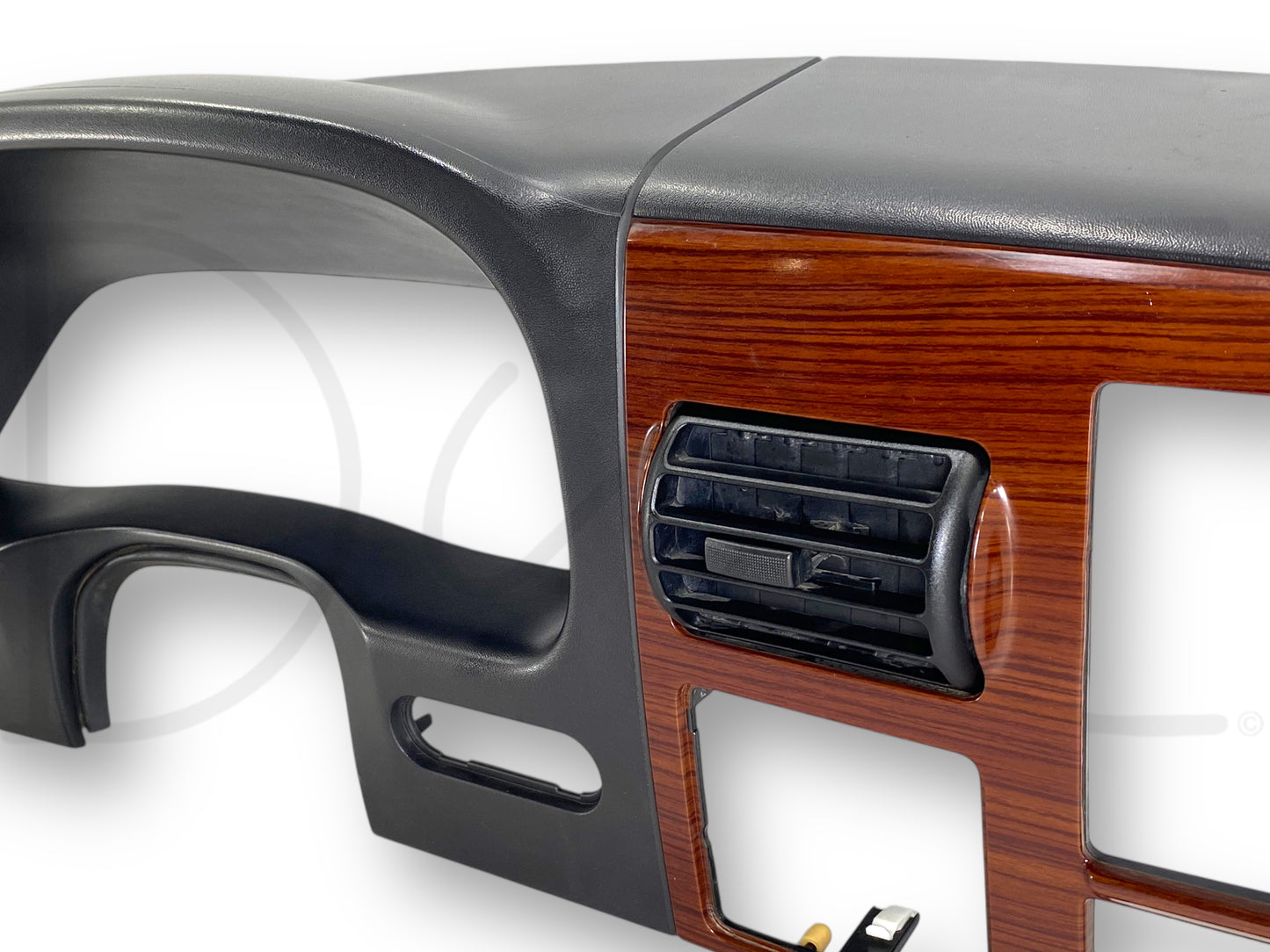 05-07 Ford F250 F350 Lariat Dash Bezel Radio Cluster Trim Panel Black / Wood