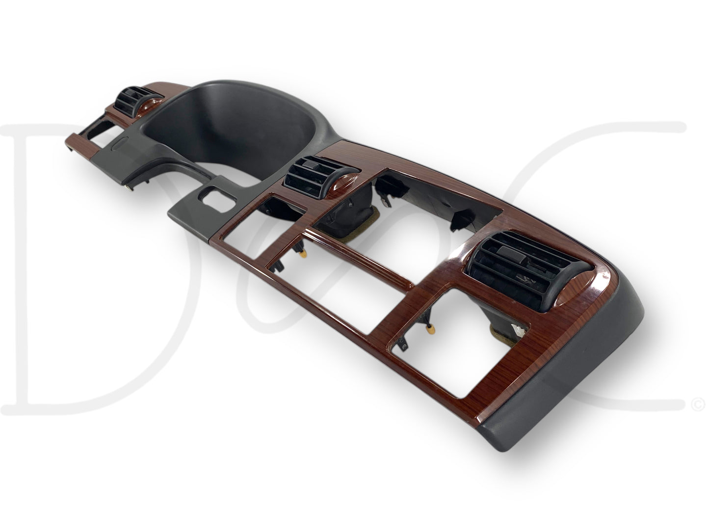 05-07 Ford F250 F350 Lariat Dash Bezel Radio Cluster Trim Panel Black / Wood