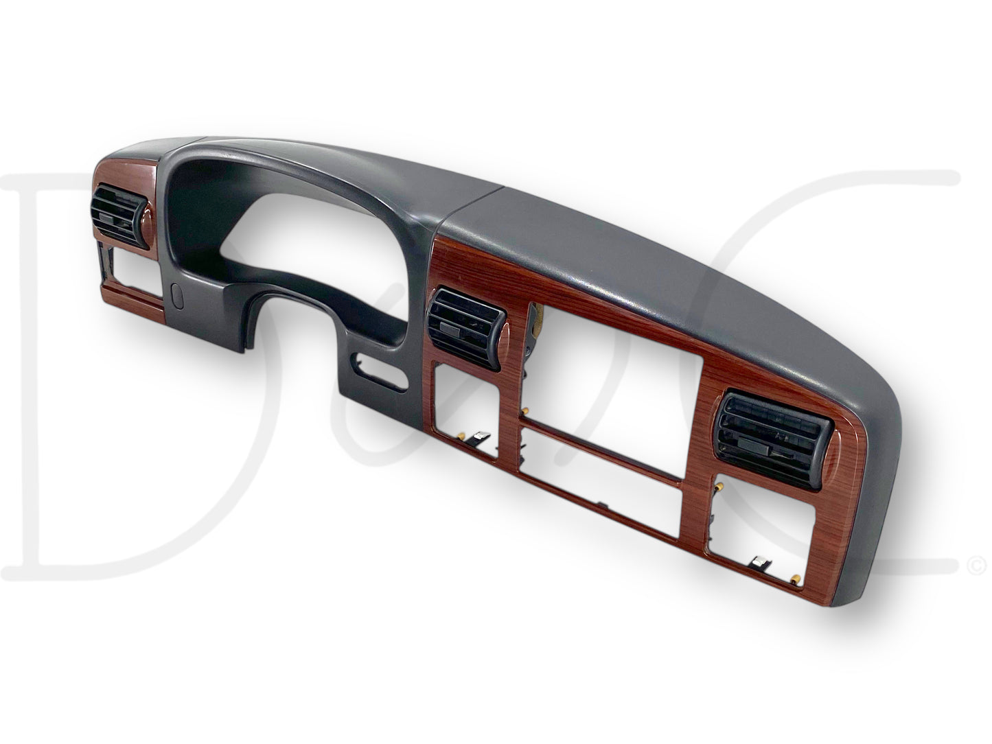 05-07 Ford F250 F350 Lariat Dash Bezel Radio Cluster Trim Panel Black / Wood