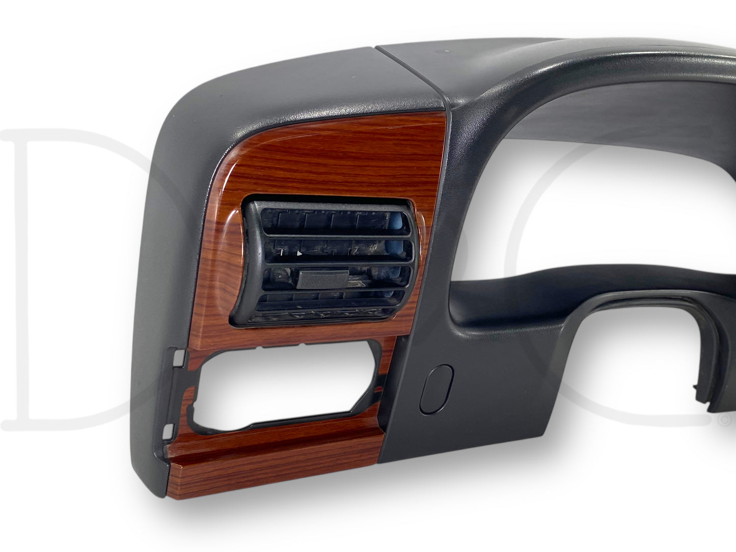 05-07 Ford F250 F350 Lariat Dash Bezel Radio Cluster Trim Panel Black / Wood