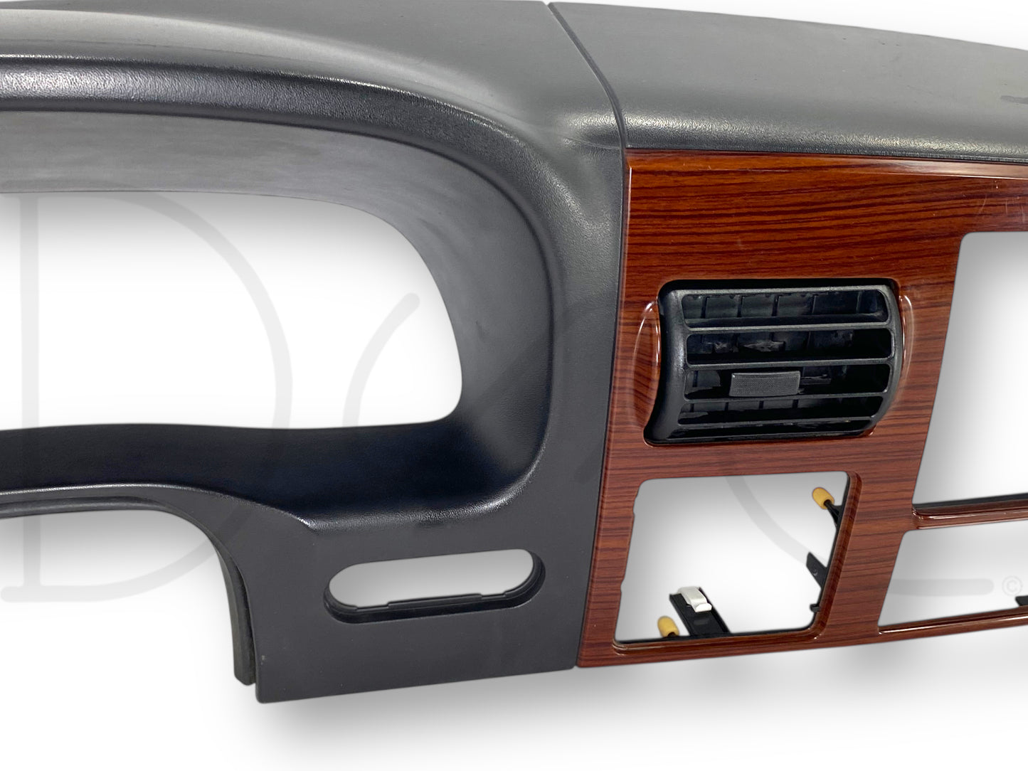 05-07 Ford F250 F350 Lariat Dash Bezel Radio Cluster Trim Panel Black / Wood