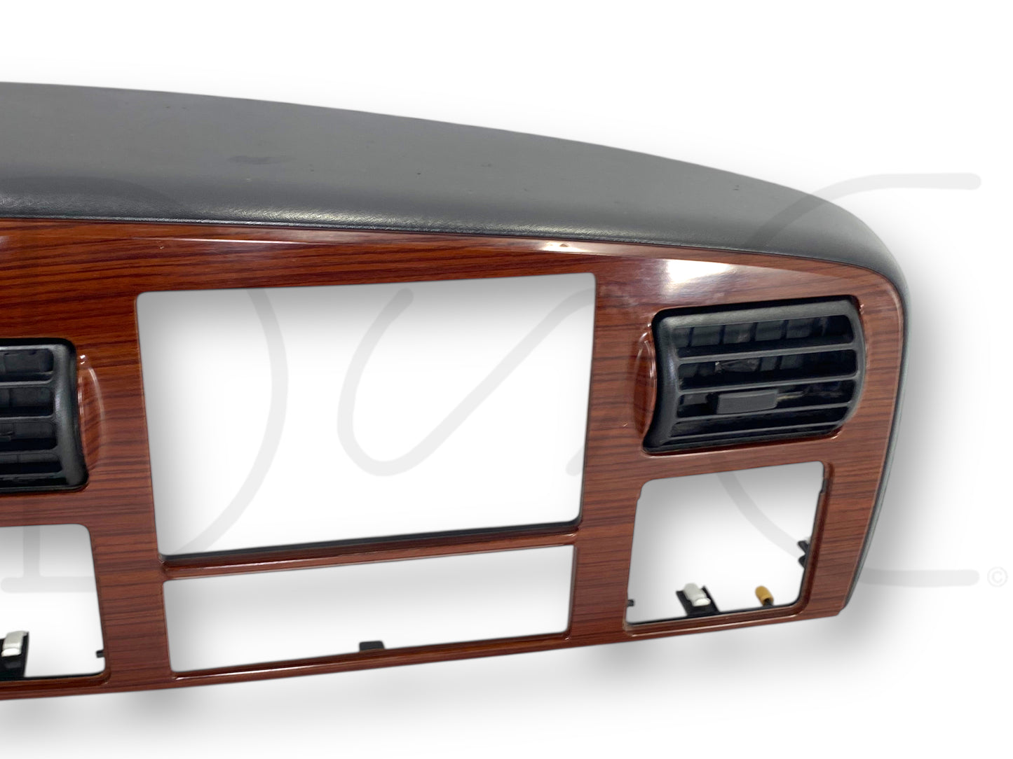 05-07 Ford F250 F350 Lariat Dash Bezel Radio Cluster Trim Panel Black / Wood