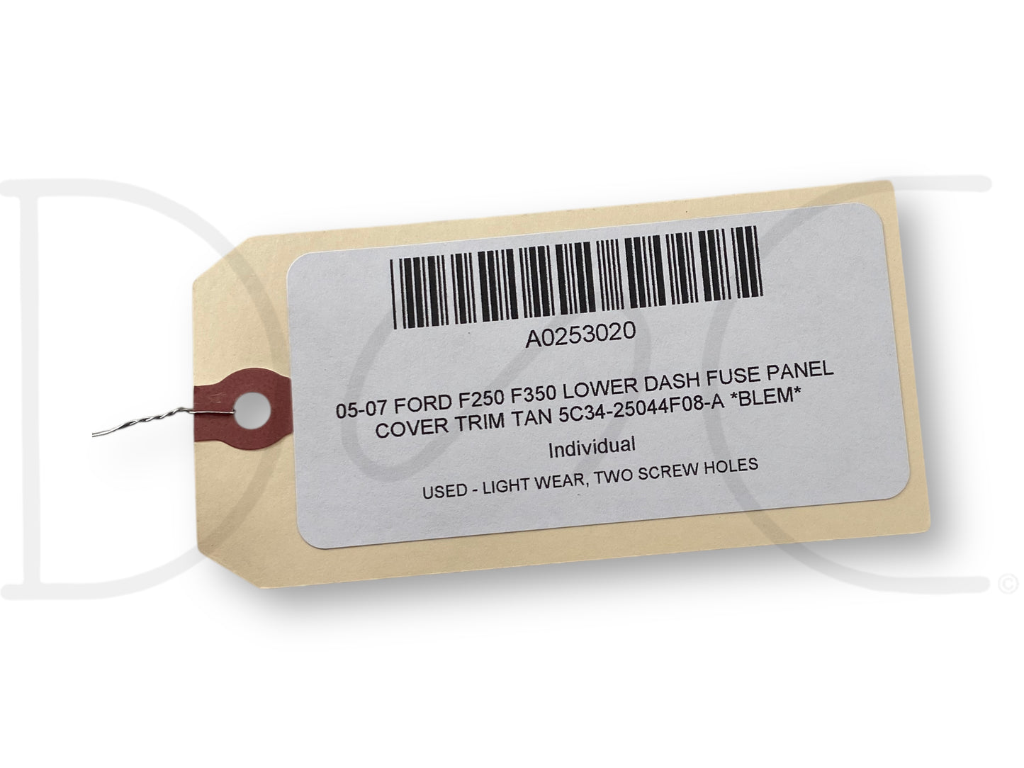 05-07 Ford F250 F350 Lower Dash Fuse Panel Cover Trim Tan 5C34-25044F08-A *Blem*