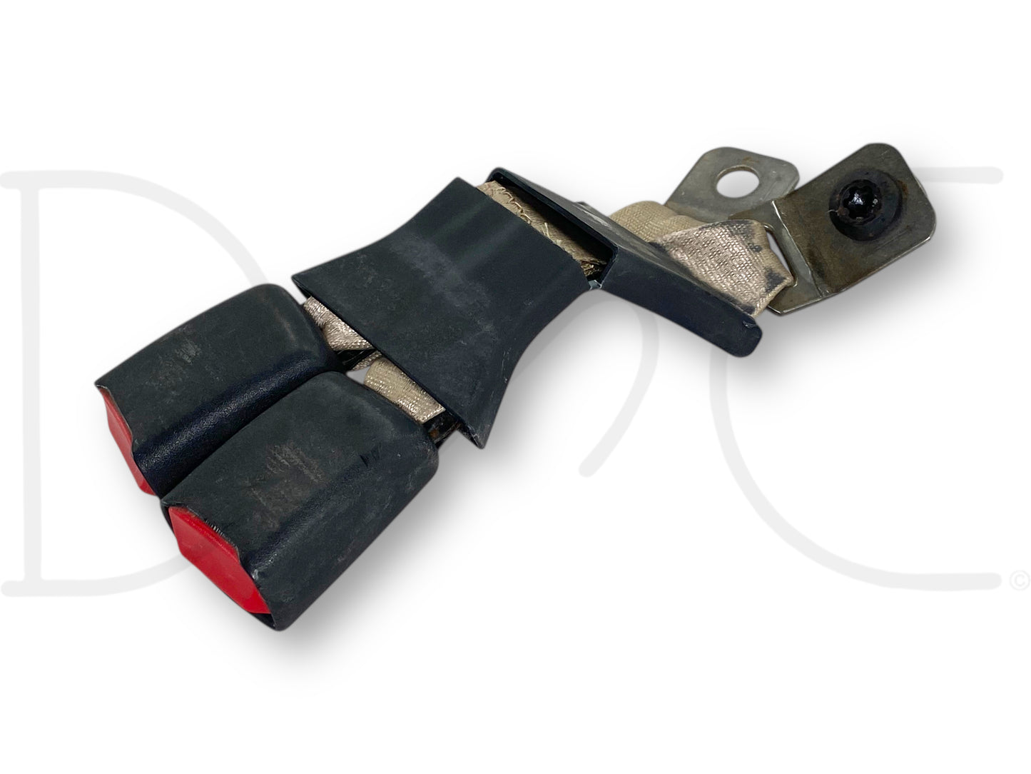03-07 Ford F250 F350 Rear Seat Belt Seatbelt Latch Buckle Double Tan OE