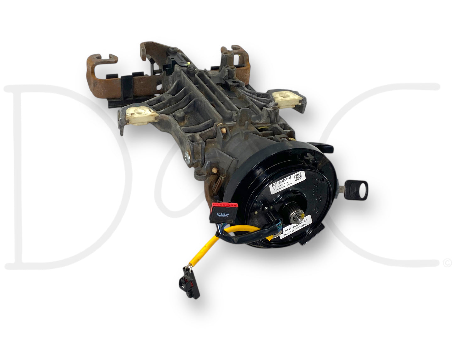 05-07 Ford F250 F350 Lariat Steering Column ZF6 Manual W/ Key & Clockspring OE
