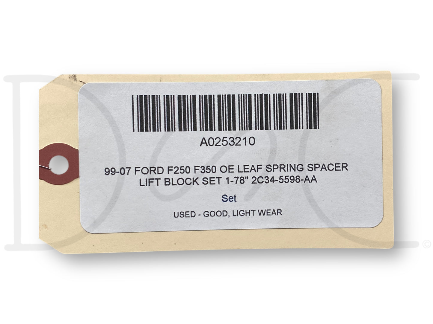 99-07 Ford F250 F350 OE Leaf Spring Spacer Lift Block Set 1-78" 2C34-5598-Aa