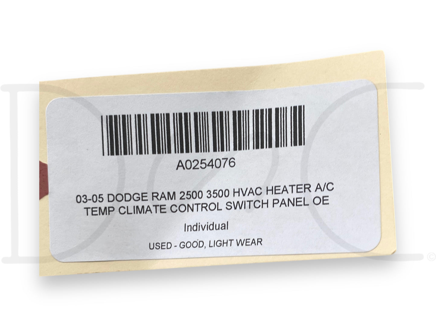 03-05 Dodge Ram 2500 3500 HVAC Heater A/C Temp Climate Control Switch Panel OE