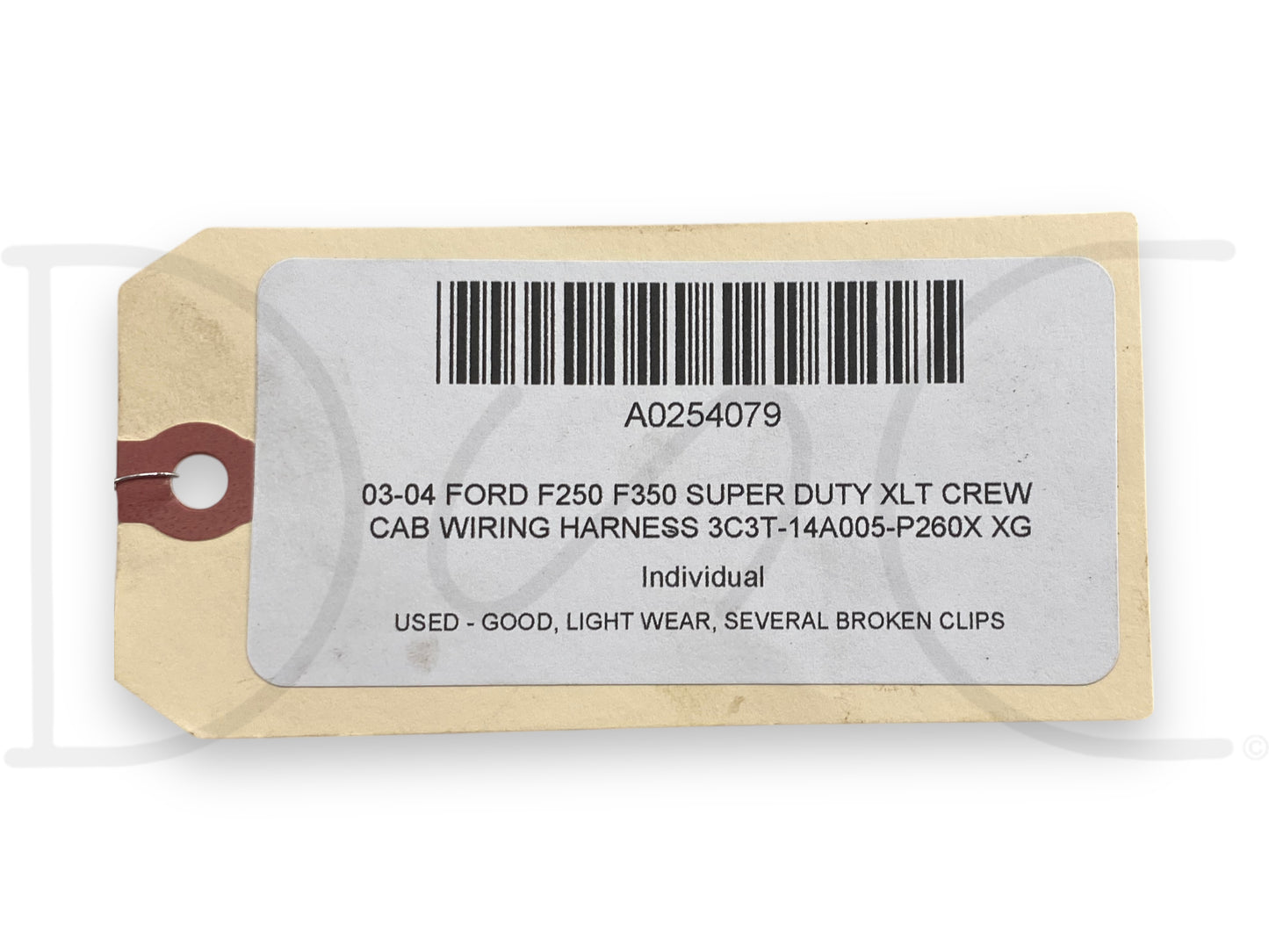 03-04 Ford F250 F350 Super Duty XLT Crew Cab Wiring Harness 3C3T-14A005-P260X Xg