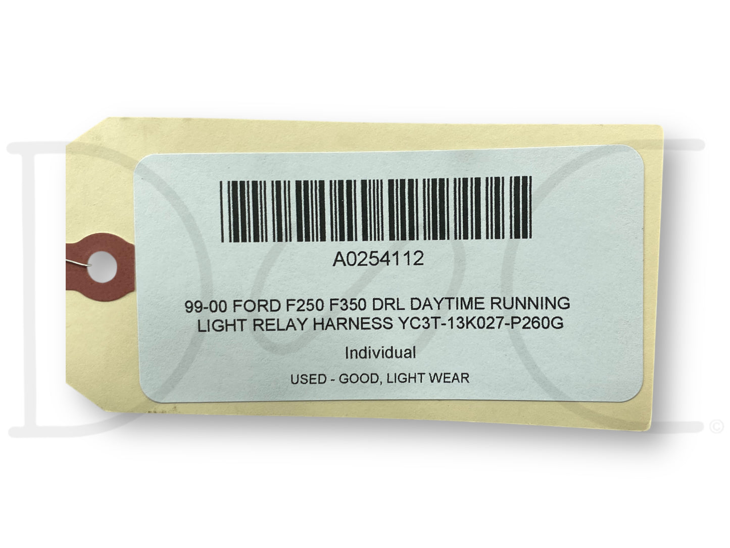 99-00 Ford F250 F350 Drl Daytime Running Light Relay Harness YC3T-13K027-P260G