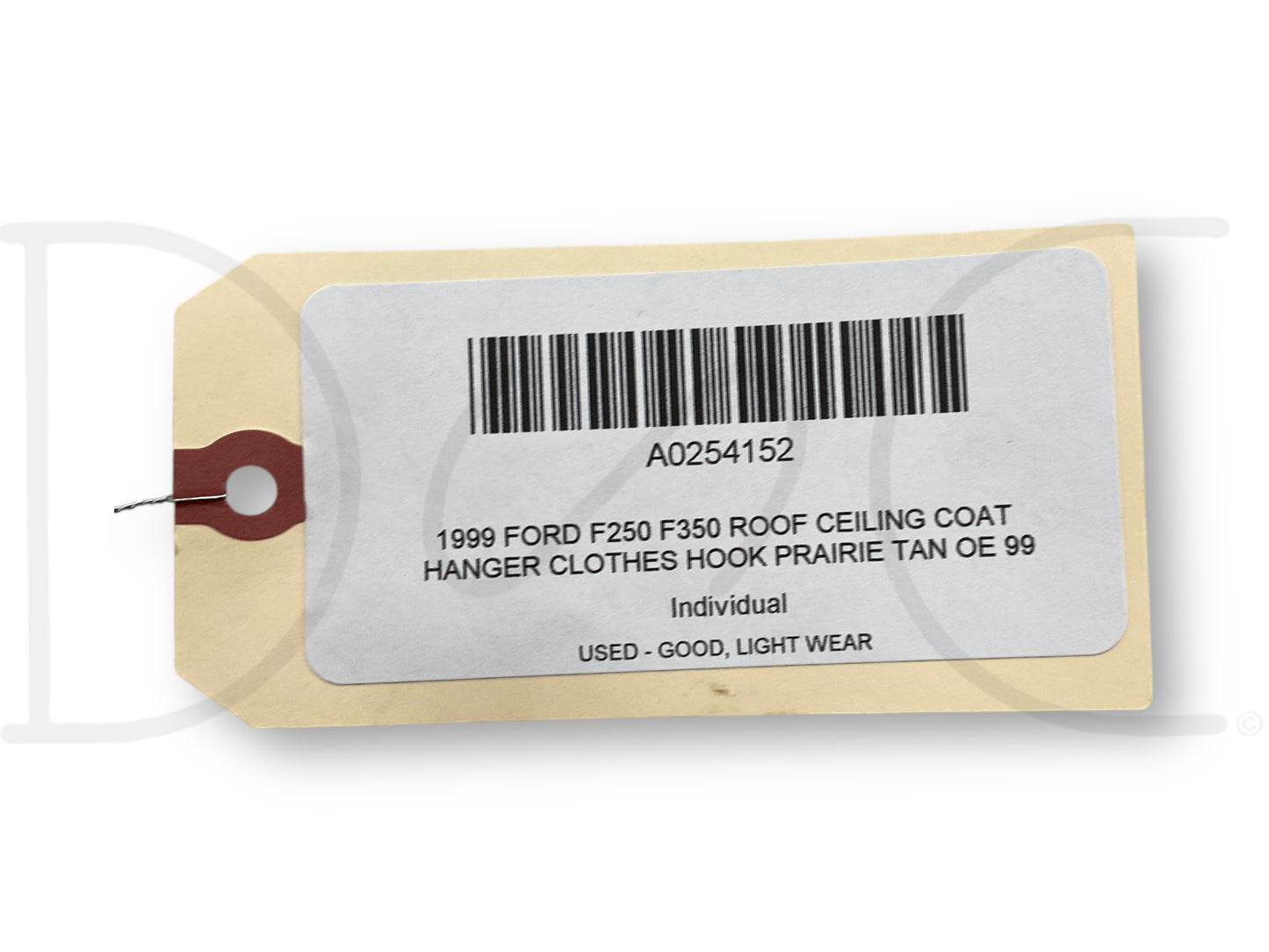 1999 Ford F250 F350 Roof Ceiling Coat Hanger Clothes Hook Prairie Tan OE 99