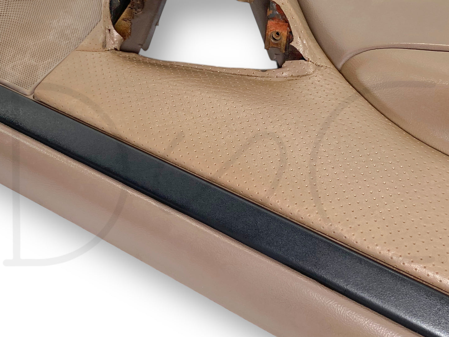 94-97 Ford F250 F350 LH Left Driver Front Door Panel Power Mocha Tan OE *Blem*
