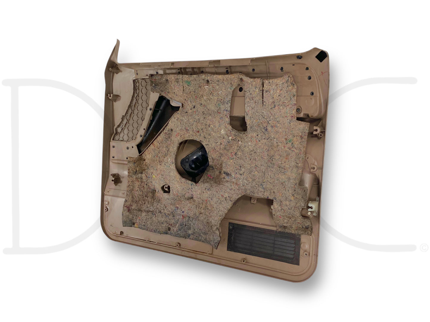 94-97 Ford F250 F350 LH Left Driver Front Door Panel Power Mocha Tan OE *Blem*