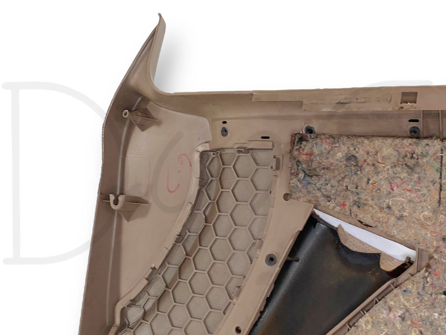 94-97 Ford F250 F350 LH Left Driver Front Door Panel Power Mocha Tan OE *Blem*