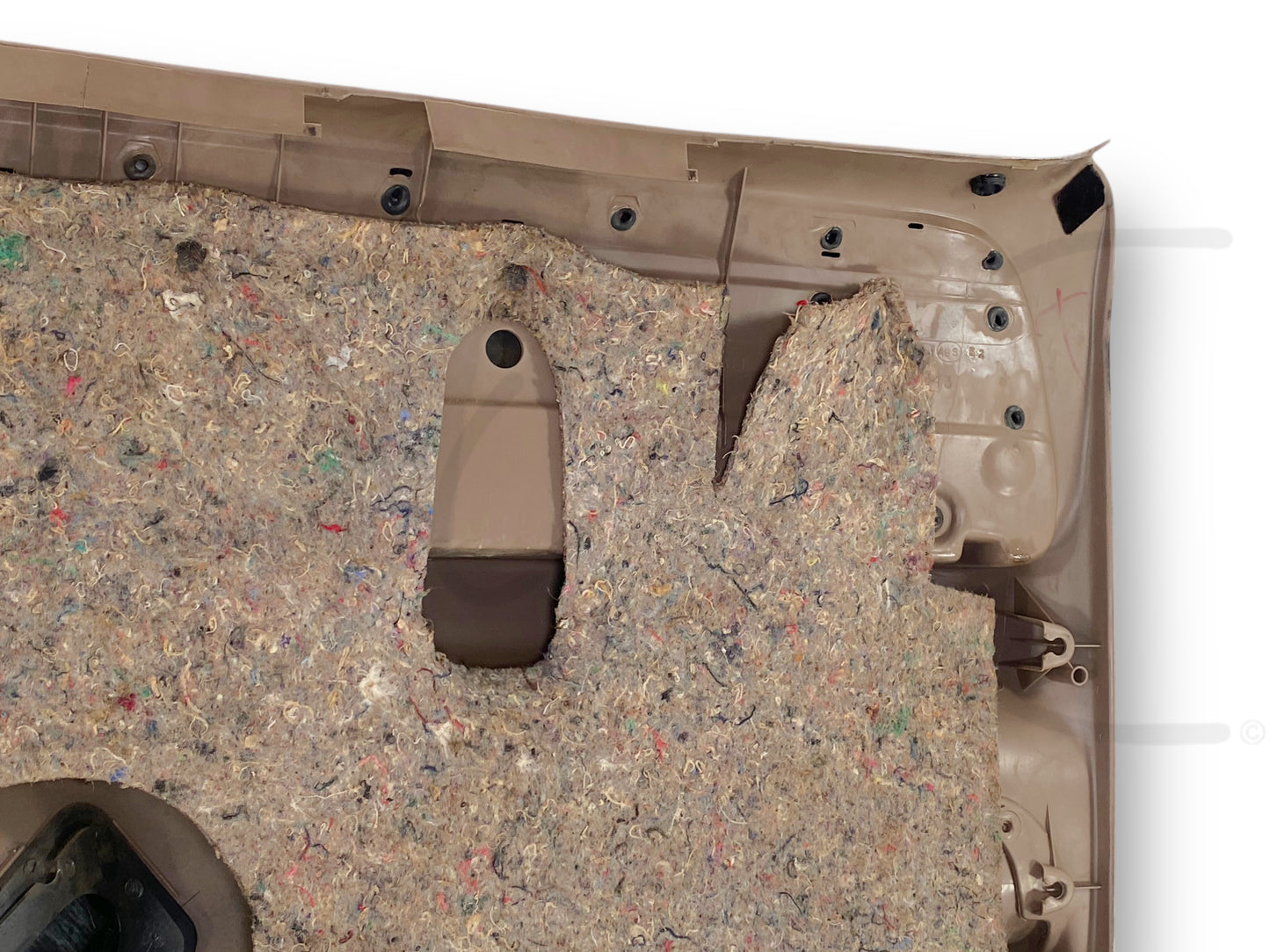 94-97 Ford F250 F350 LH Left Driver Front Door Panel Power Mocha Tan OE *Blem*