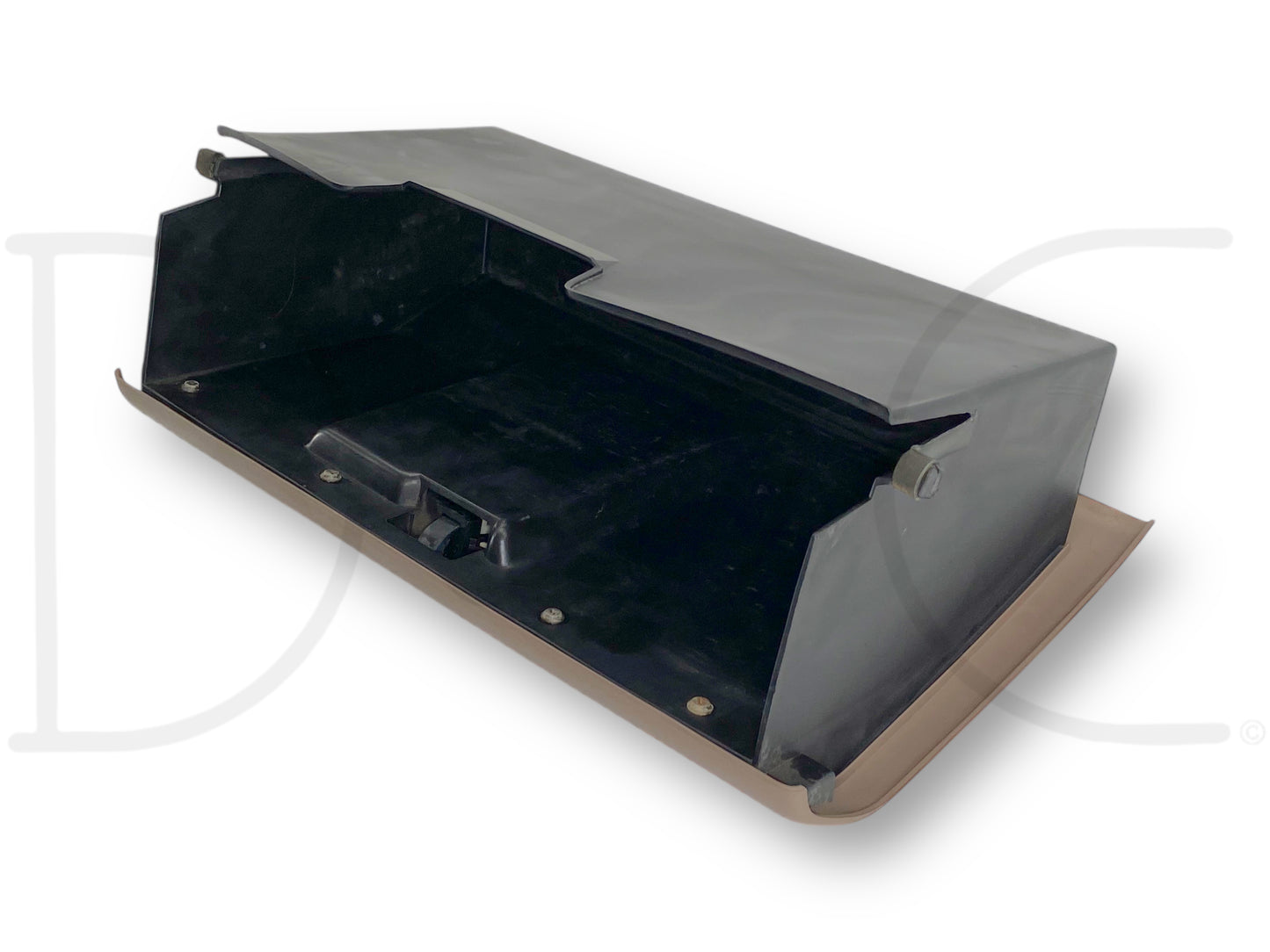 92-97 Ford F250 F350 Dash Glove Box Storage Bin Compartment Mocha Tan OE