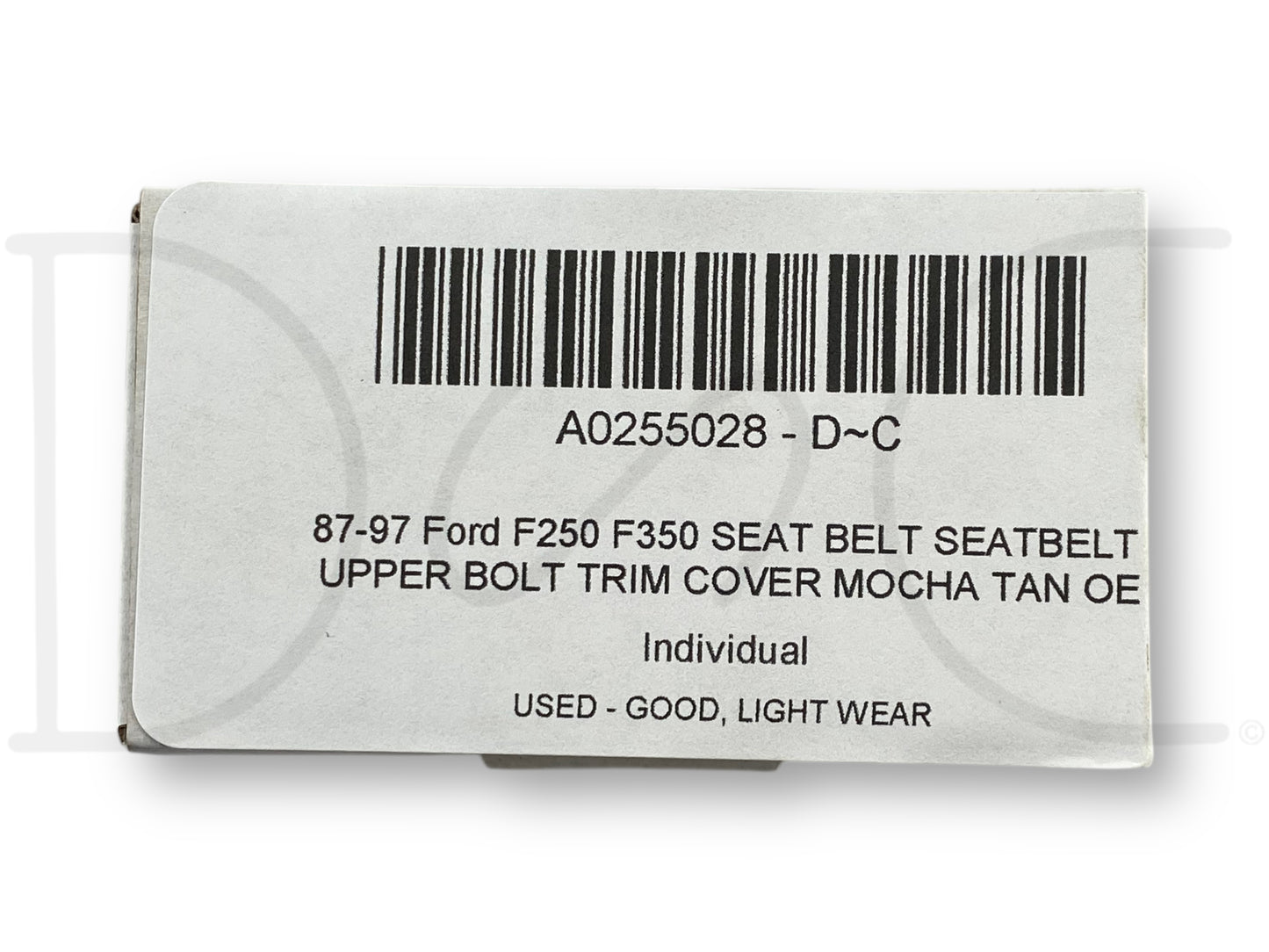 87-97 Ford F250 F350 Seat Belt Seatbelt Upper Bolt Trim Cover Mocha Tan OE