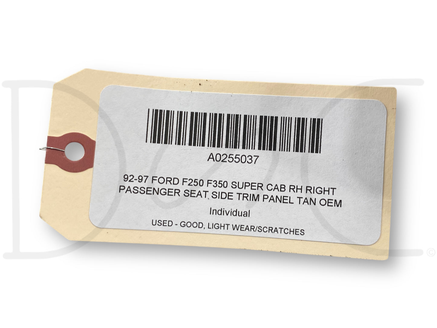92-97 Ford F250 F350 Super Cab RH Right Passenger Seat Side Trim Panel Tan OEM