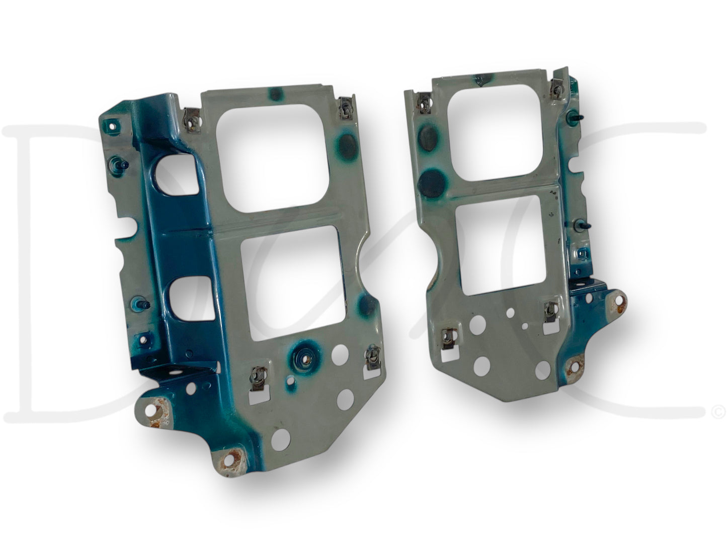 92-97 Ford F250 F350 Headlight Bracket Header Core Support Pair Set RH LH OEM