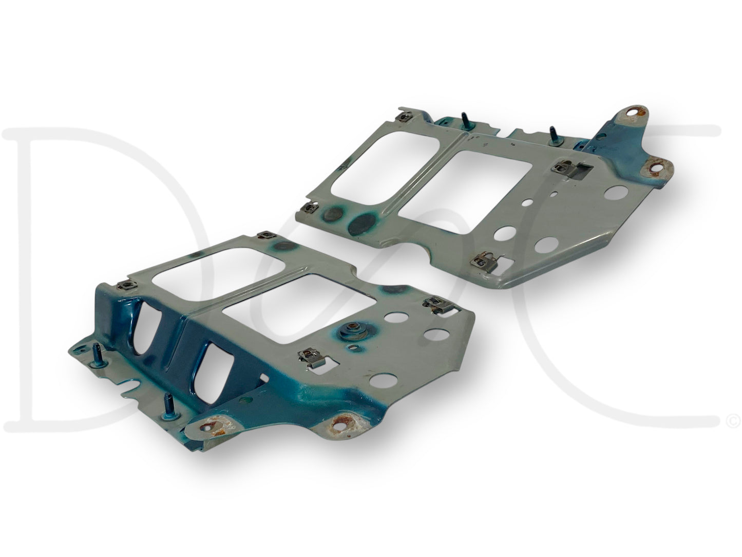 92-97 Ford F250 F350 Headlight Bracket Header Core Support Pair Set RH LH OEM