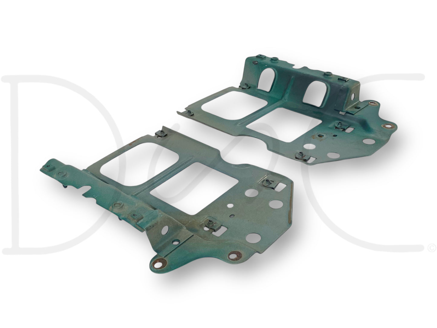 92-97 Ford F250 F350 Headlight Bracket Header Core Support Pair Set RH LH OEM