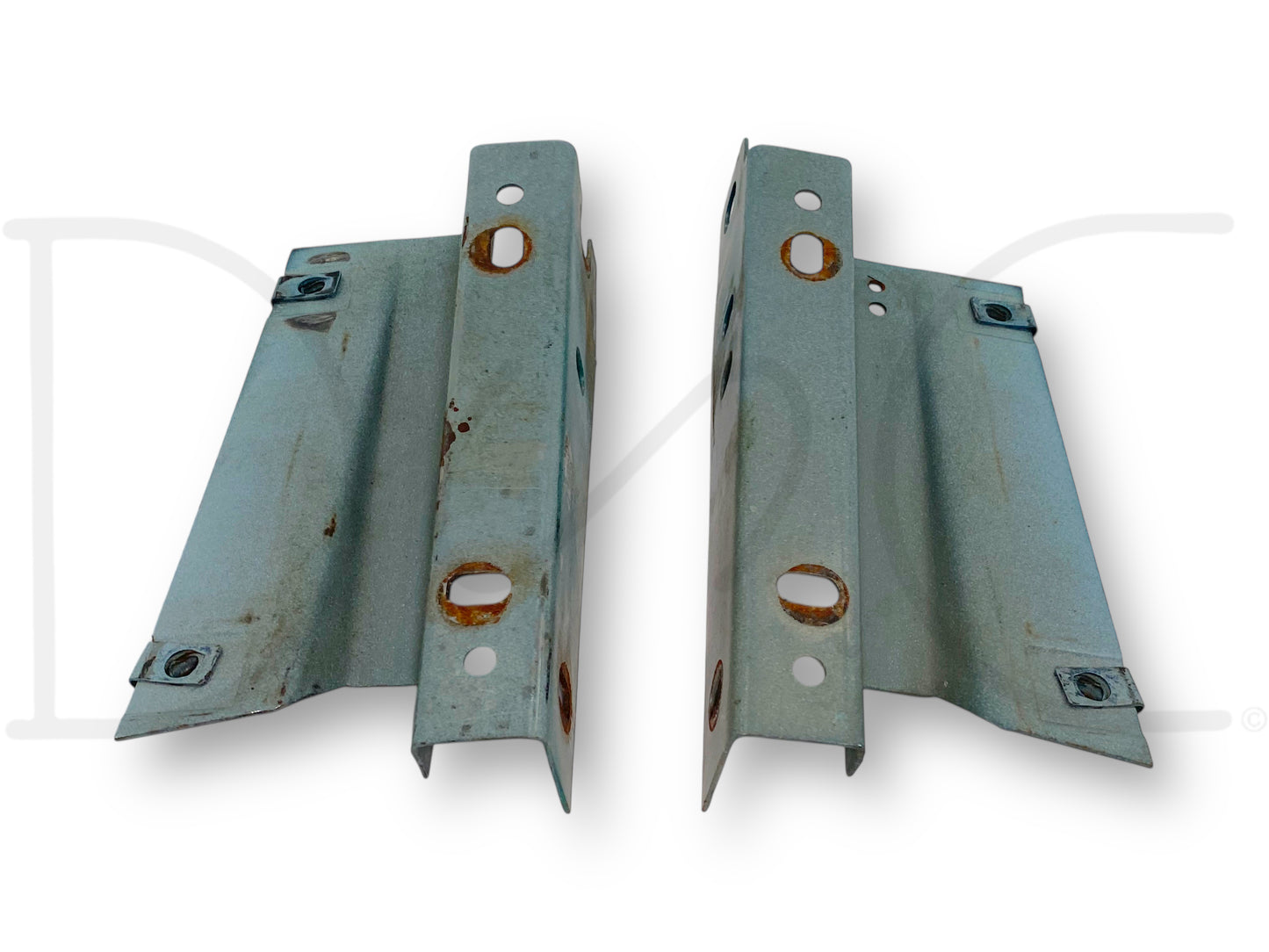 95-97 Ford F250 F350 Diesel Radiator To Core Support Bracket Pair OE Brackets