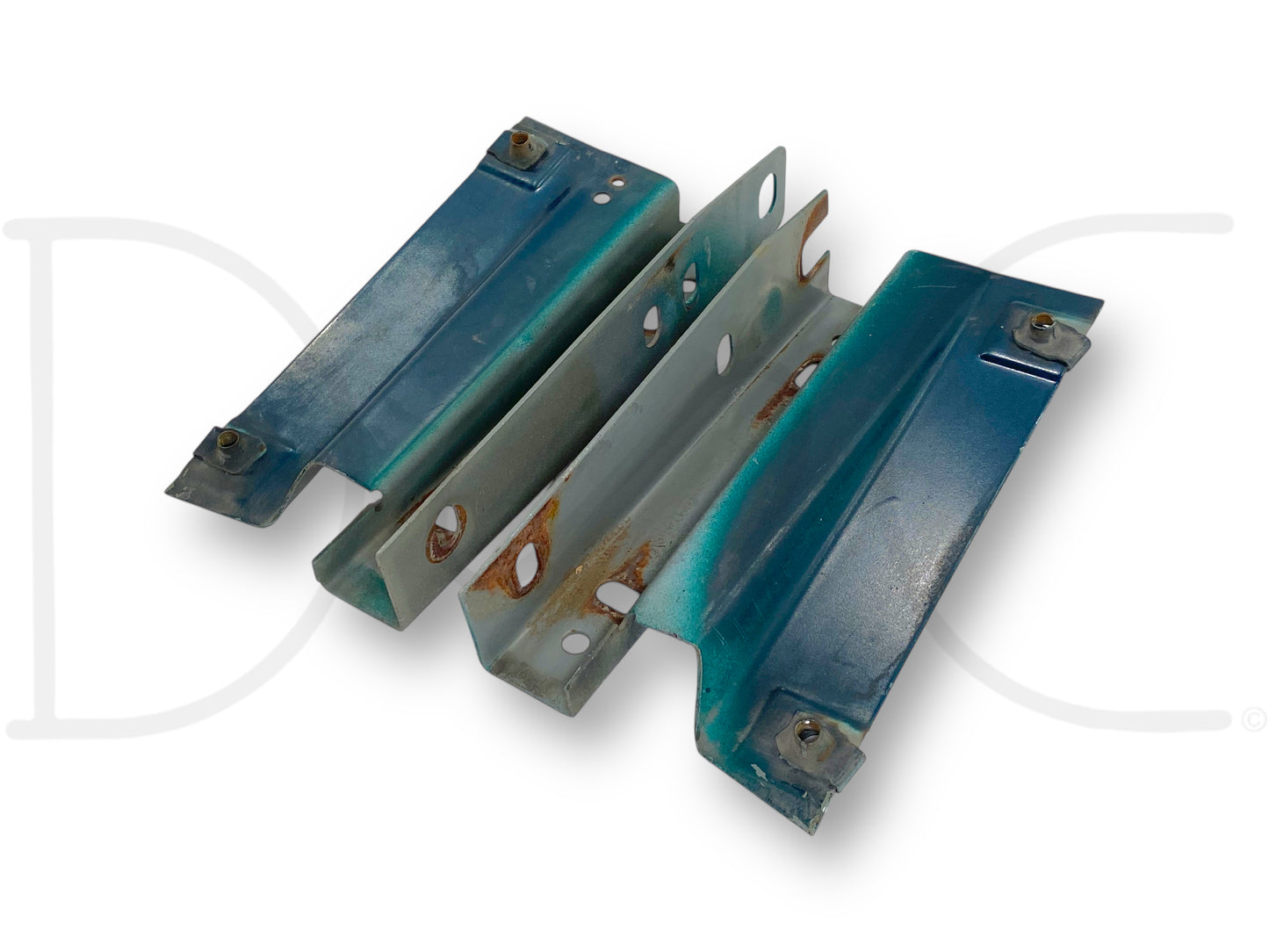 95-97 Ford F250 F350 Diesel Radiator To Core Support Bracket Pair OE Brackets