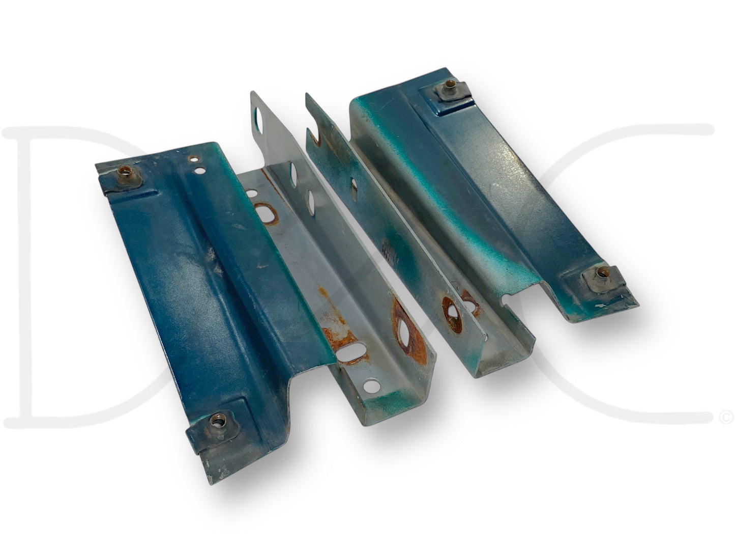 95-97 Ford F250 F350 Diesel Radiator To Core Support Bracket Pair OE Brackets