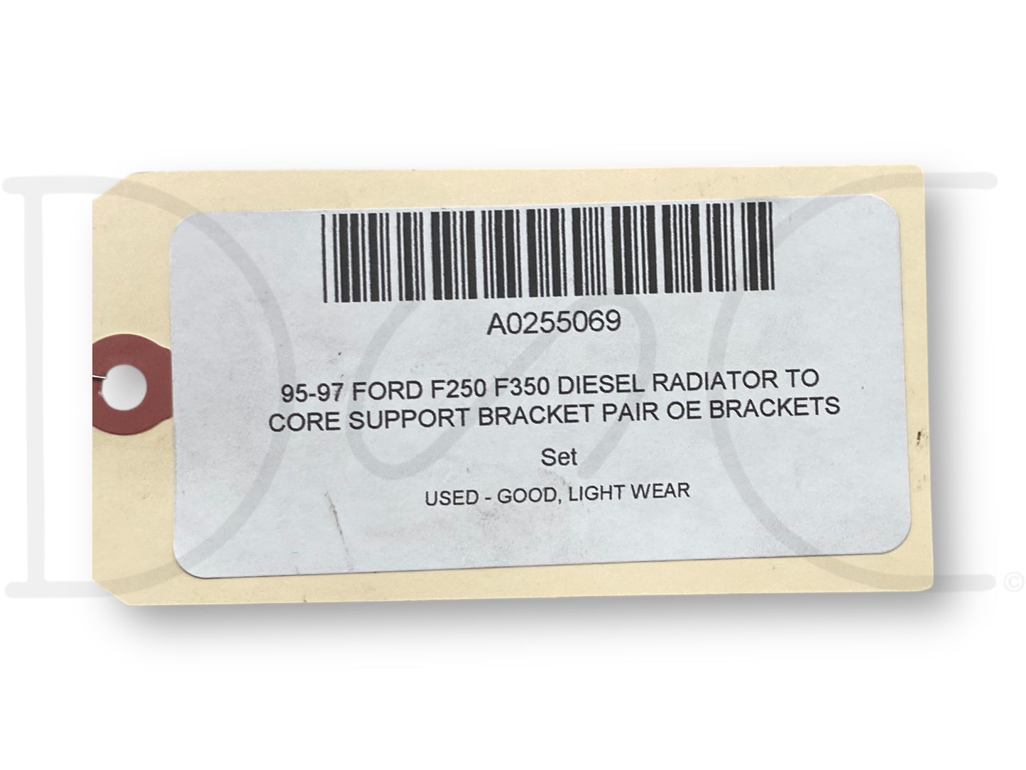 95-97 Ford F250 F350 Diesel Radiator To Core Support Bracket Pair OE Brackets