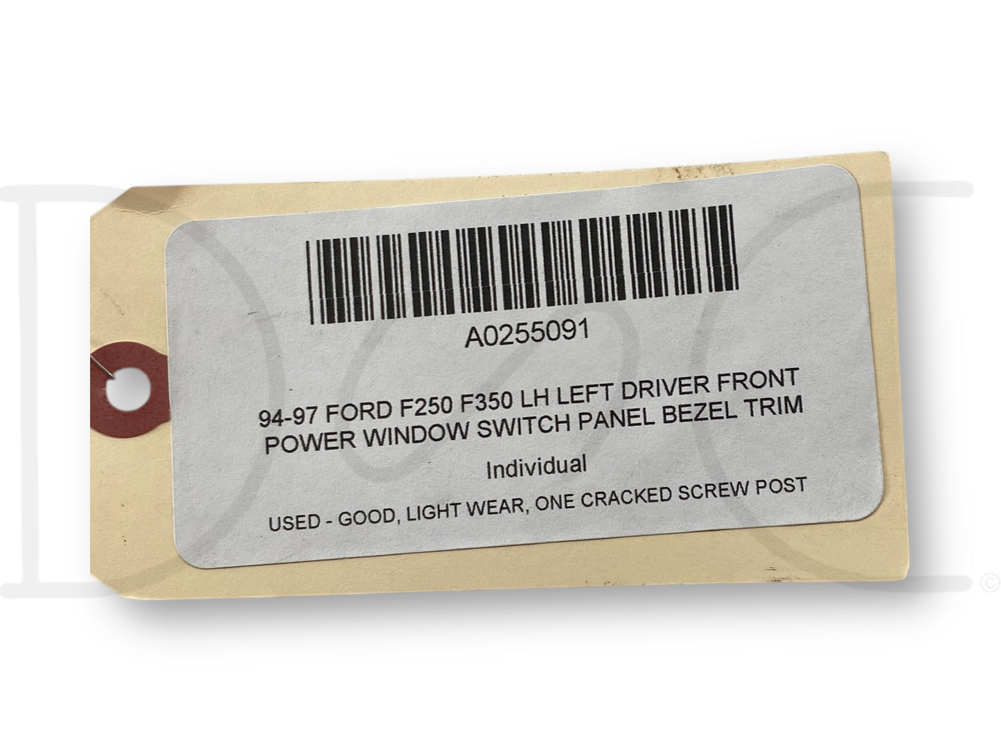 94-97 Ford F250 F350 LH Left Driver Front Power Window Switch Panel Bezel Trim