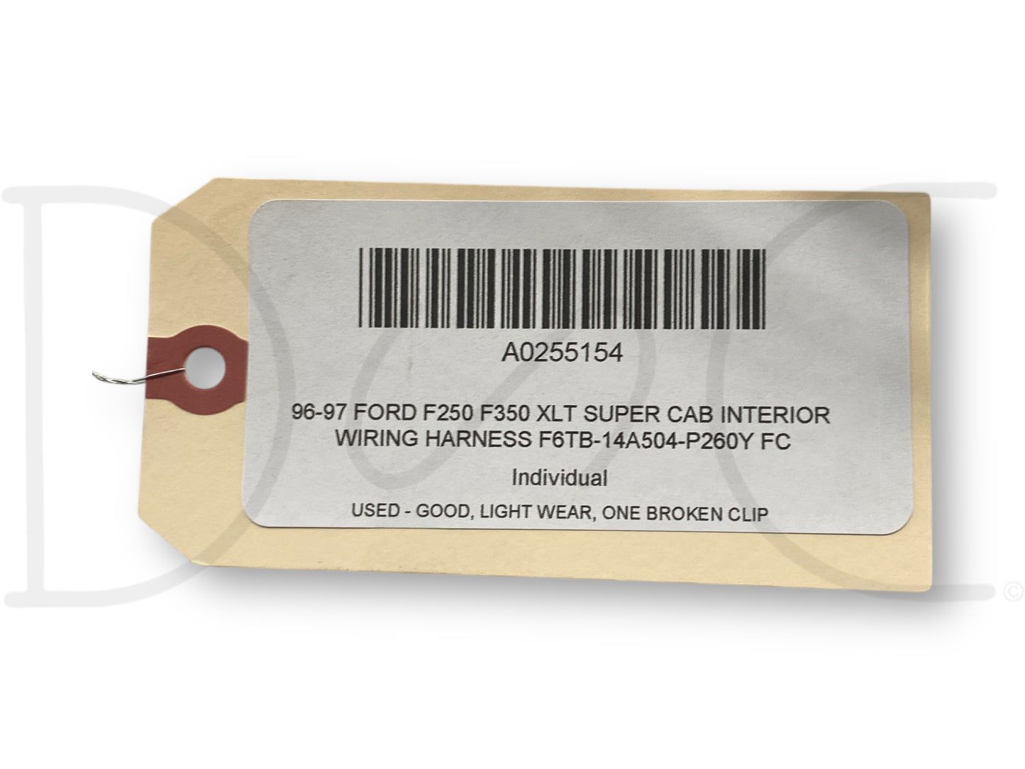 96-97 Ford F250 F350 XLT Super Cab Interior Wiring Harness F6Tb-14A504-P260Y Fc
