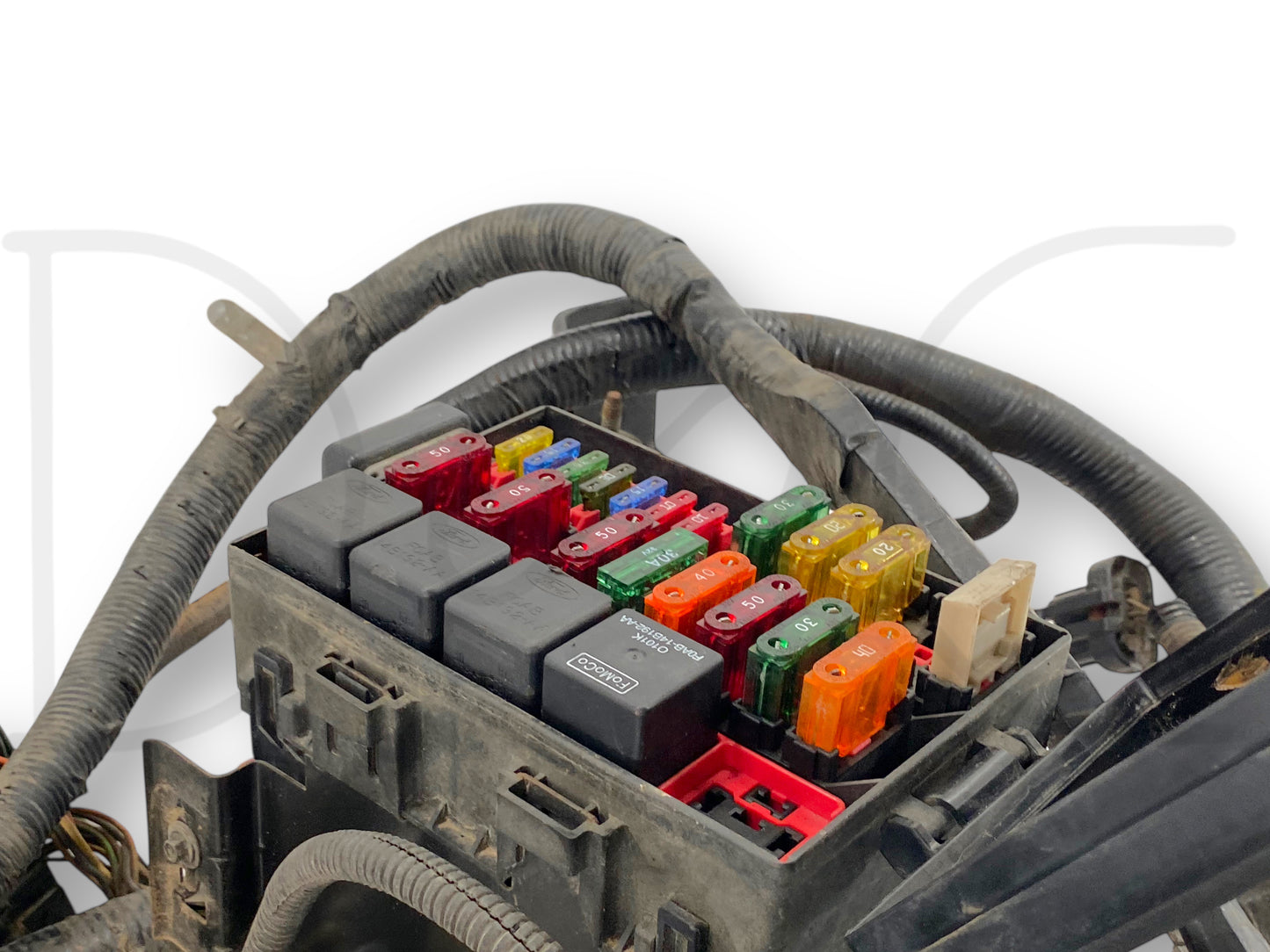 96-97 Ford F250 F350 7.3 Front Body Fuse Box Wiring Harness F6Tb-12A581-P260F