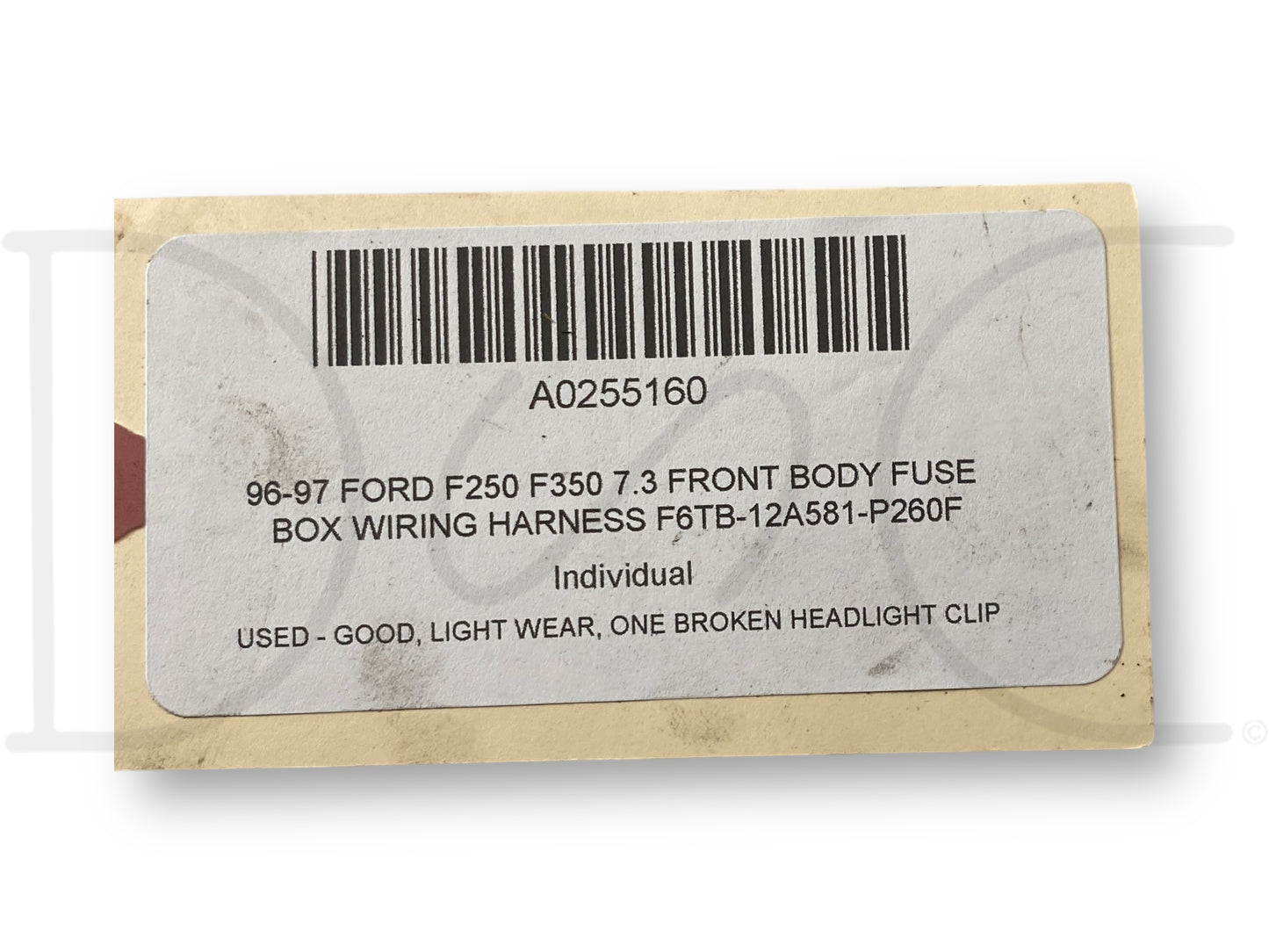 96-97 Ford F250 F350 7.3 Front Body Fuse Box Wiring Harness F6Tb-12A581-P260F