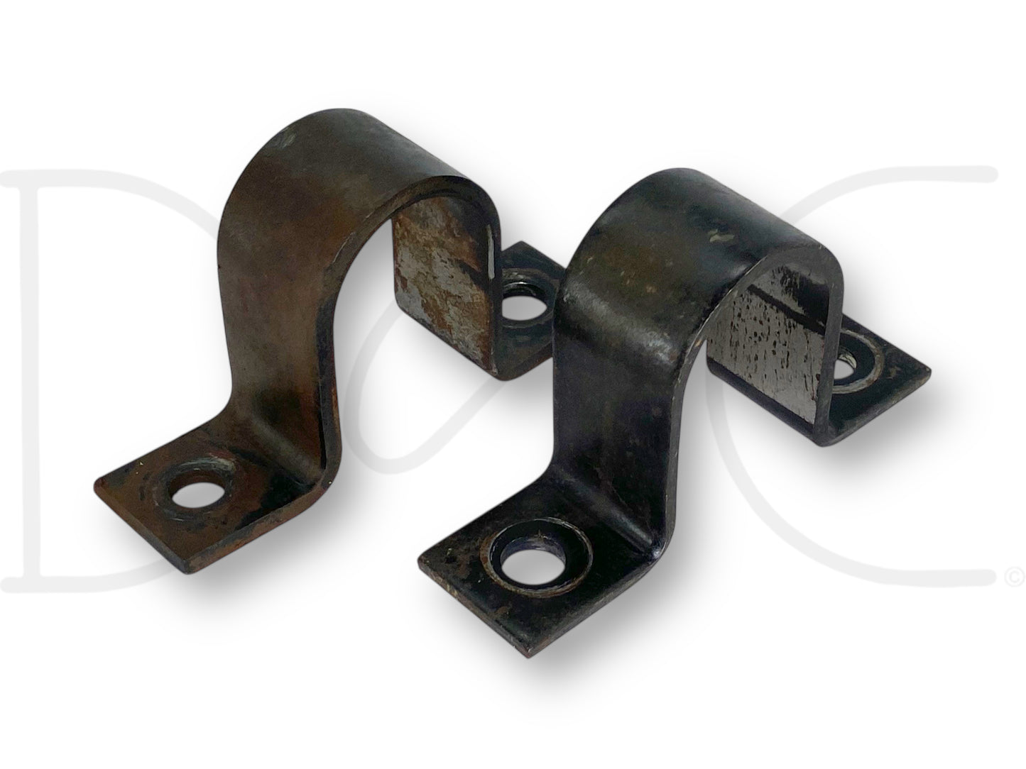 85-97 Ford F250 F350 2WD Front Axle Sway Bar Bushing Brackets Bracket Set OE