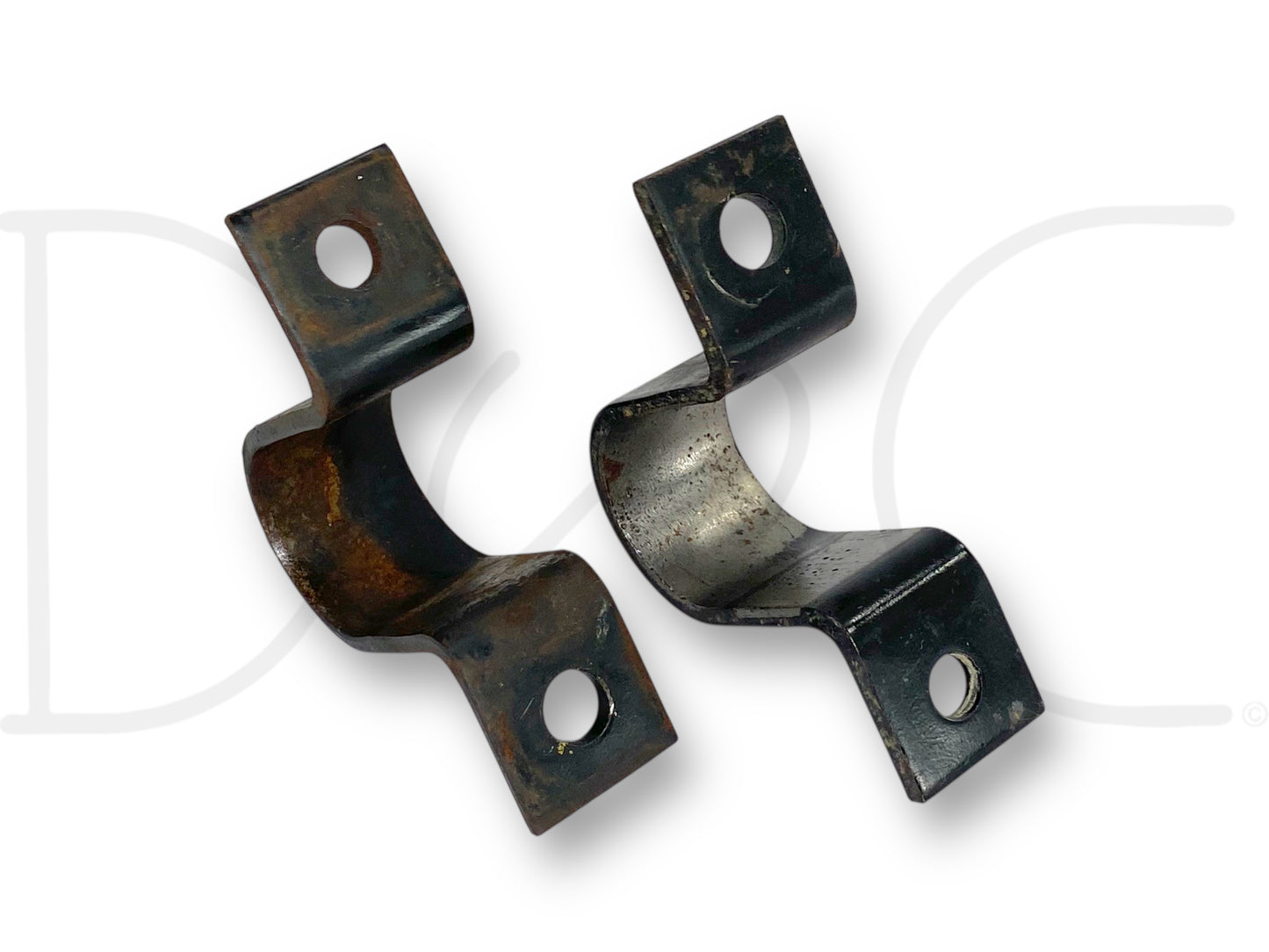 85-97 Ford F250 F350 2WD Front Axle Sway Bar Bushing Brackets Bracket Set OE