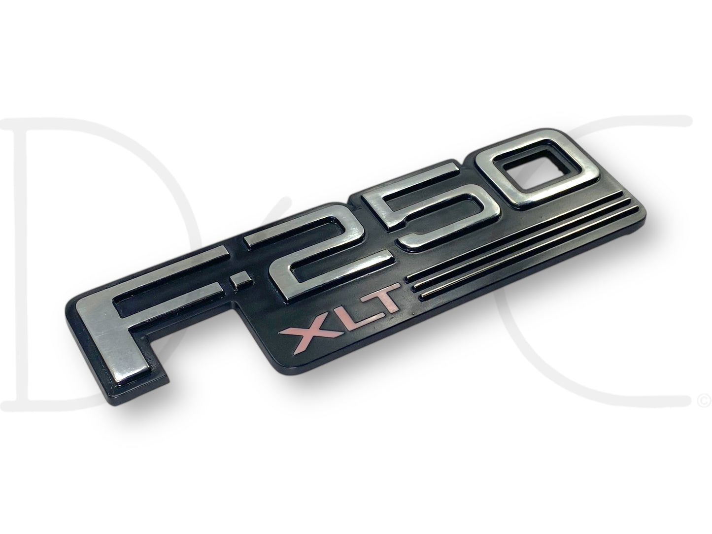 92-97 Ford F250 F-250 XLT Truck Fender Badge Emblem Plate OEM