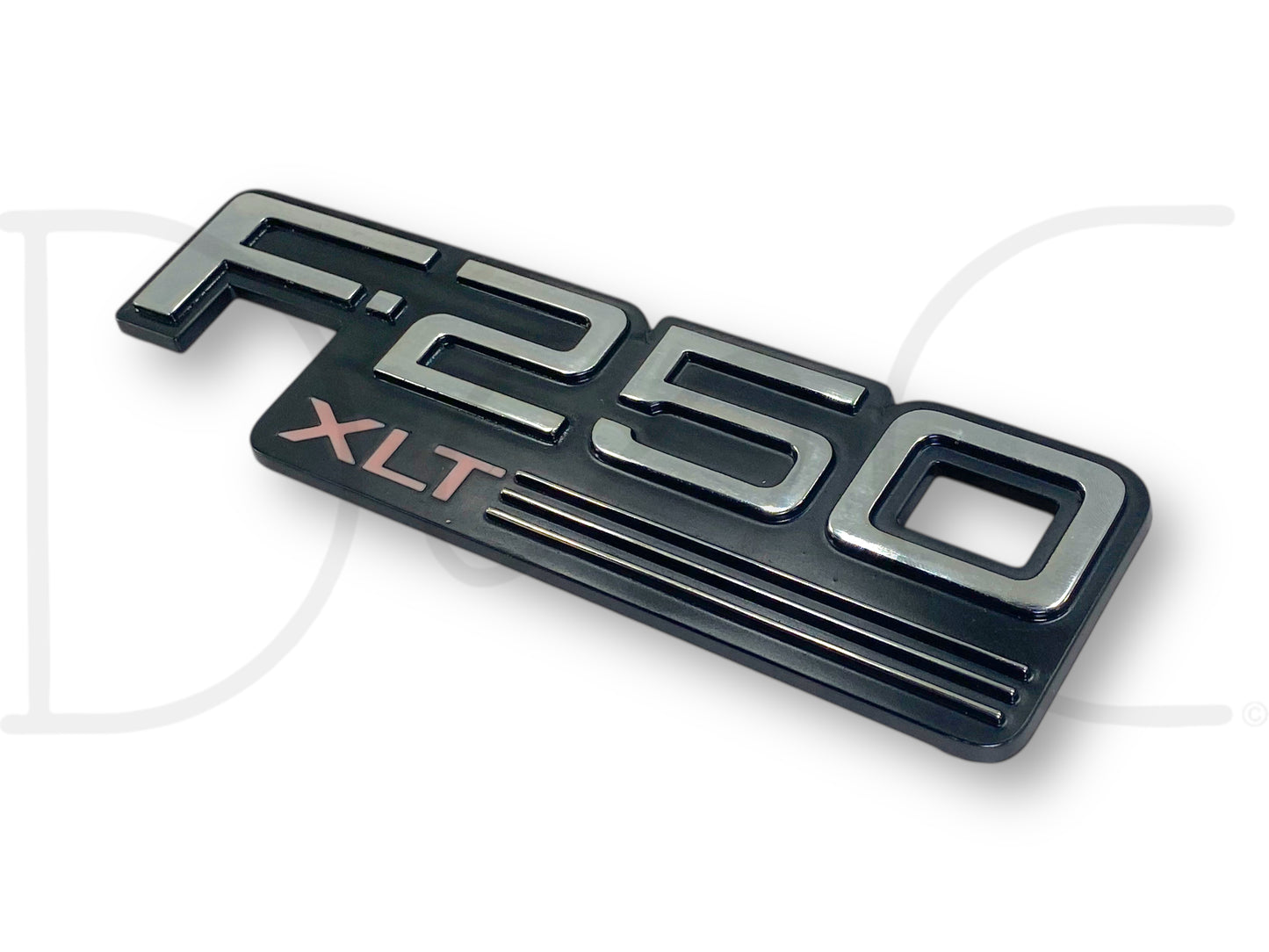 92-97 Ford F250 F-250 XLT Truck Fender Badge Emblem Plate OEM