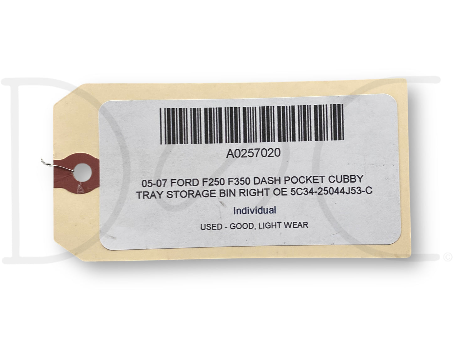 05-07 Ford F250 F350 Dash Pocket Cubby Tray Storage Bin Right OE 5C34-25044J53-C