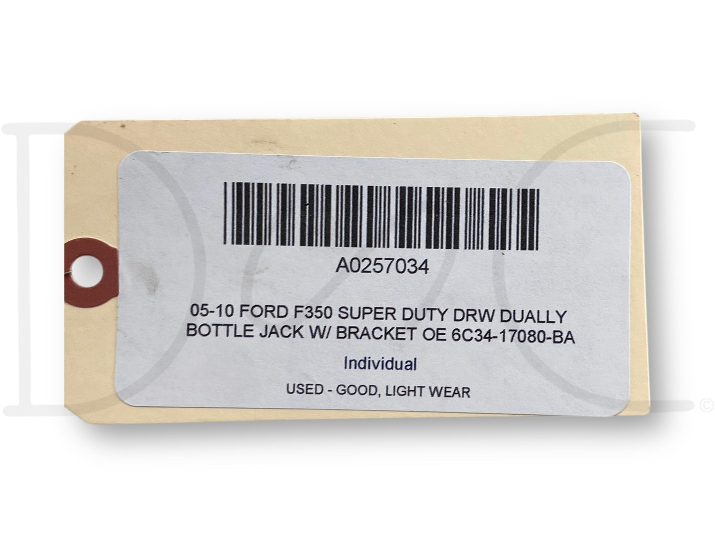 05-10 Ford F350 Super Duty DRW Dually Bottle Jack W/ Bracket OE 6C34-17080-BA