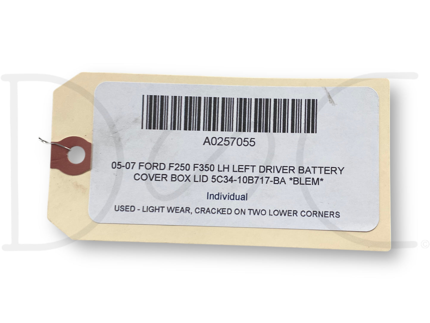 05-07 Ford F250 F350 LH Left Driver Battery Cover Box Lid 5C34-10B717-BA *Blem*