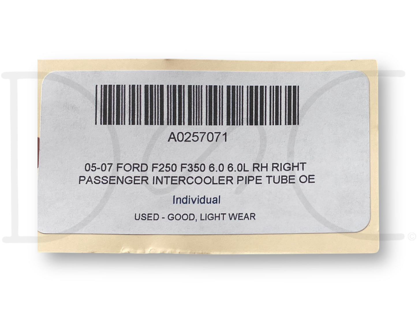 05-07 Ford F250 F350 6.0 6.0L RH Right Passenger Intercooler Pipe Tube OE
