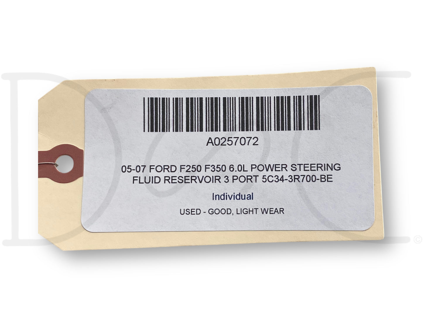 05-07 Ford F250 F350 6.0L Power Steering Fluid Reservoir 3 Port 5C34-3R700-Be