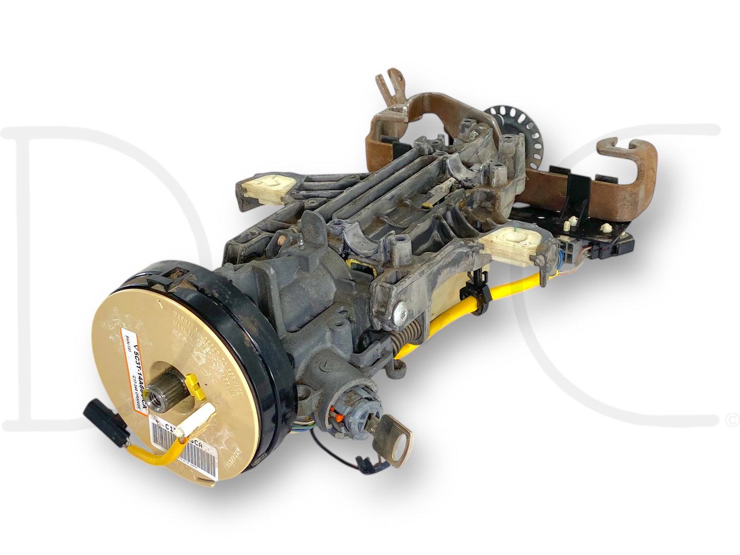 05-07 Ford F250 F350 Tilt Steering Column Auto Trans W/ Key & Clockspring OE