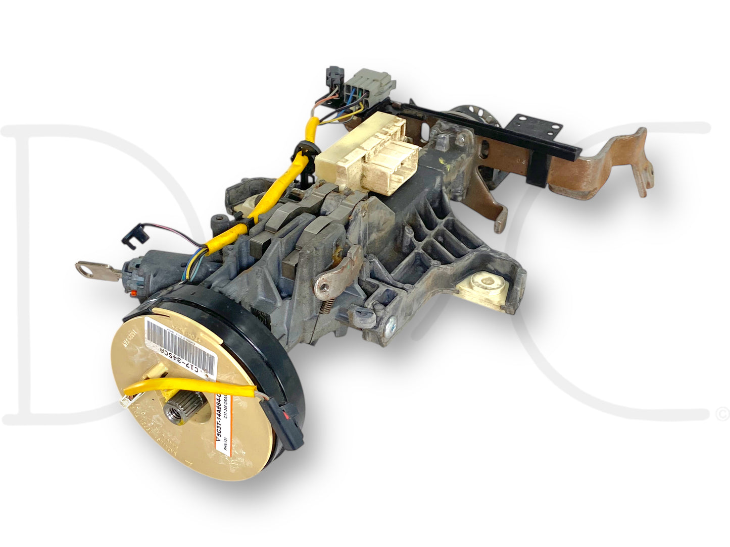 05-07 Ford F250 F350 Tilt Steering Column Auto Trans W/ Key & Clockspring OE