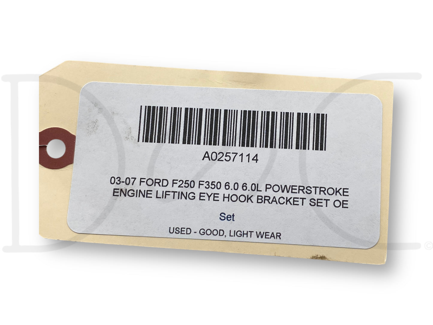 03-07 Ford F250 F350 6.0 6.0L Powerstroke Engine Lifting Eye Hook Bracket Set OE