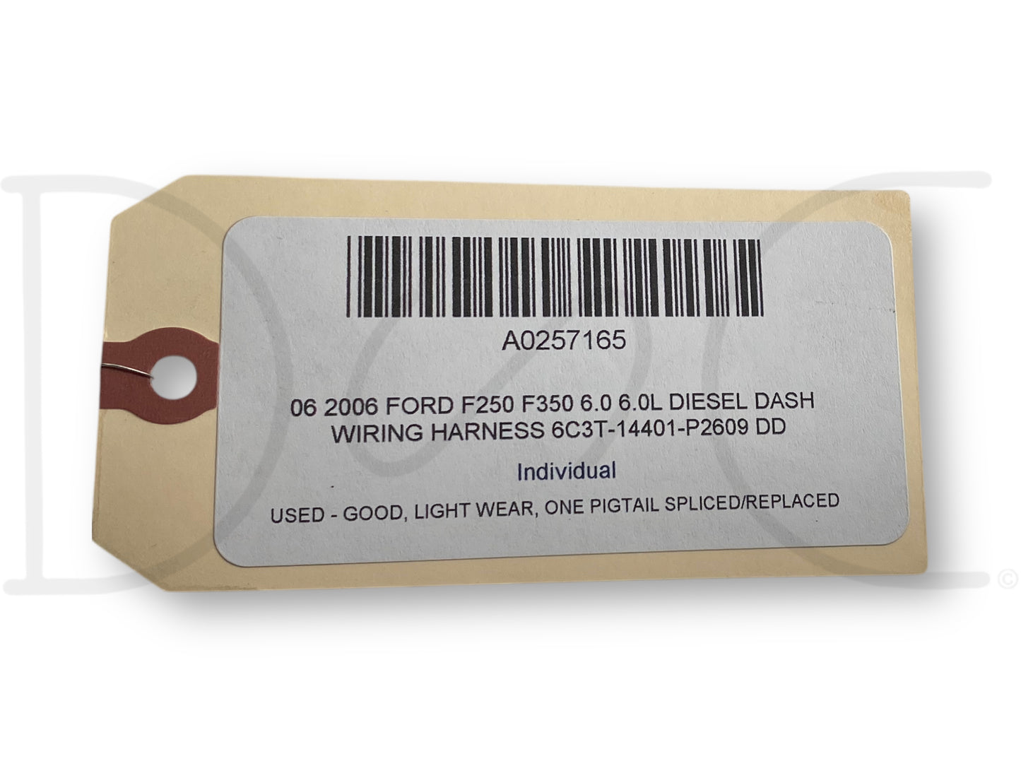 06 2006 Ford F250 F350 6.0 6.0L Diesel Dash Wiring Harness 6C3T-14401-P2609 Dd